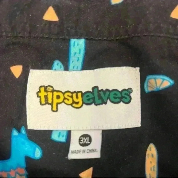Tipsy Elves Midnight Fiesta Hawaiian Button Up - Picture 6 of 6